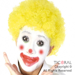 PELUCA PAYASO AMARILLA x 1